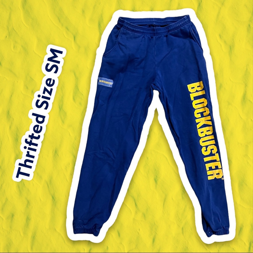 THRIFTED VINTAGE Blockbuster Sweat Pants - UNISEX